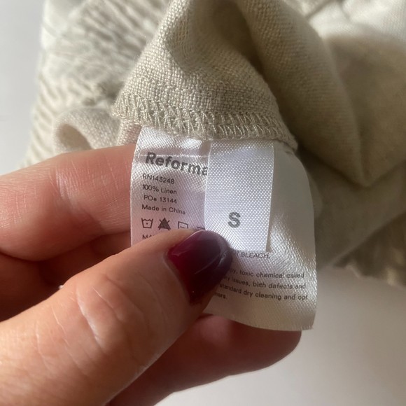 Reformation Nashville Linen Short - Oatmeal S - Picture 7 of 8